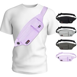 MAXTOP Fanny Packs for Women Fashion Waist Packs Bag with Adjustable Strap and 5 Zipper Pockets Travel Essentials for Travel Walking Running Hiking Cycling Casual