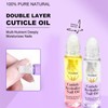Joyeee Nail Oil Cuticle, 2PCS Roll-On Oil Treatment for Damaged,