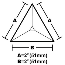 Rainbow Art Glass 2" Clear Triangle Glass Bevel - 10 Pack - Stained Glass Supplies - BVT22