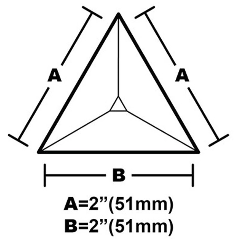 Rainbow Art Glass 2" Clear Triangle Glass Bevel - 10