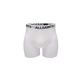 AllSaints Men's Standard 3pk Organic Cotton Boxer Brief (Contour Pouch), White