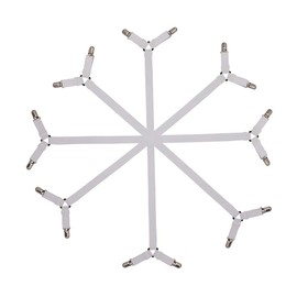 Auivguiv Mattress Brackets with Long Ties for Sheet, Fitted Sheet, Mattress Protector, White, Pack of 4