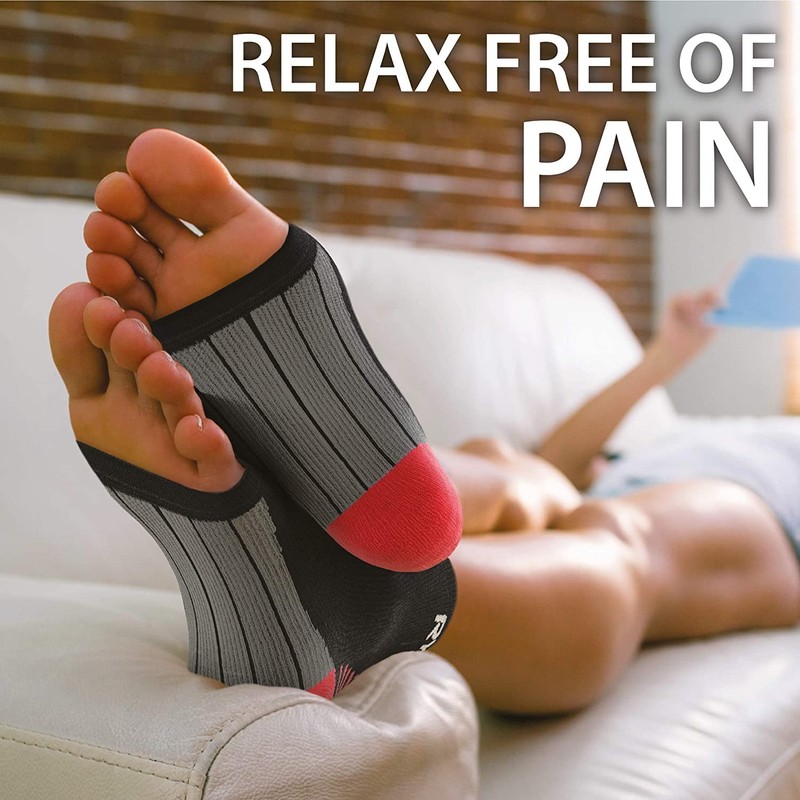 Rymora Plantar Fasciitis Support Socks - Compression Socks for Men