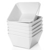 Samsle Porcelain Cereal Bowls, 16 oz Square Serving Bowls Set,