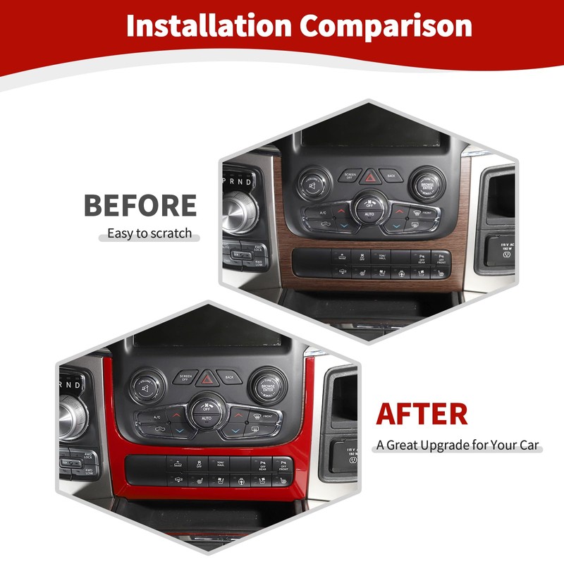 RT-TCZ for RAM Red Center Dash AC Switch Panel Trim