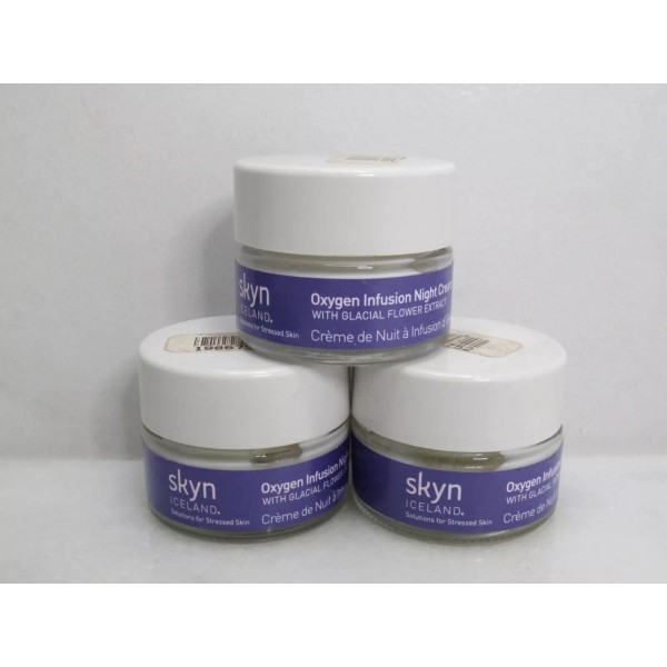 SKYN ICELAND OXYGEN INFUSION NIGHT CREAM 0.49 OZ - LOT