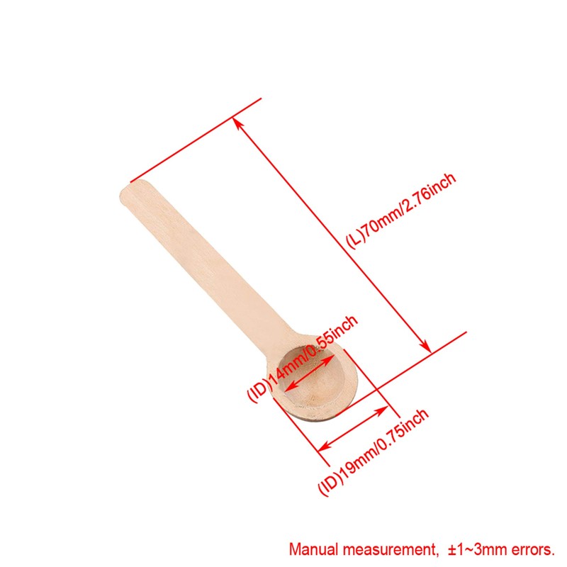 Yibuy 50pcs Mini Wooden Spoon for Sugar Salt Spices Chicken