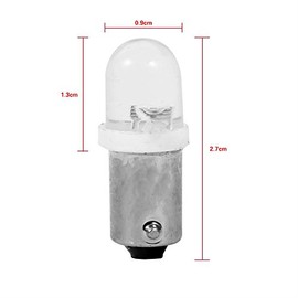 20PCS BA9S Bombilla del tablero de instrumentos, T11 T4W H6W 1895 Convexo 1 LED Auto Auto LED Bombilla del tablero de instrumentos,