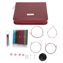 Circular Knitting Needle, 3.5 to 8mm Portable Interchangeable Knitting Needles Set Knitting Cable Needles Knitting Supplies for Beginners Professionals