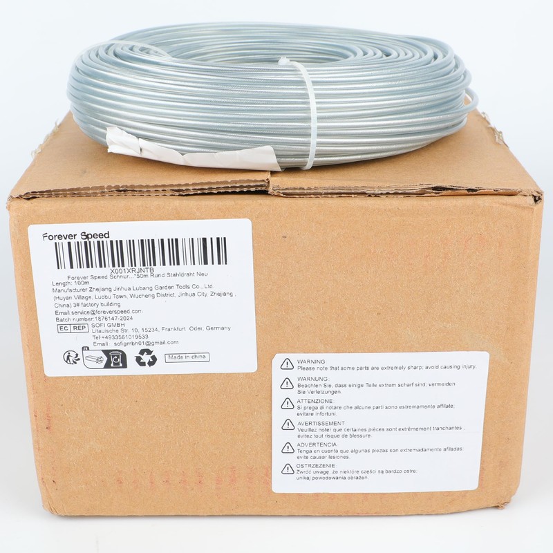 Forever Speed Grass Trimmer Line 3mm*50m Round Steel Wire Universal