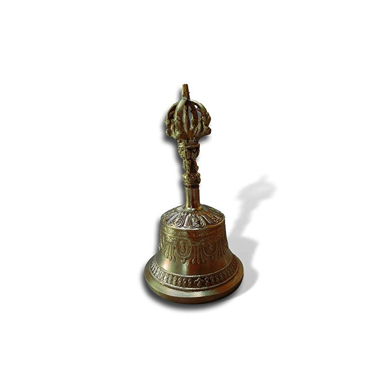 Hand Bell 6.75-inch Embossed Engraved for Dinner School Reception