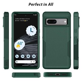 ZUSLAB Rugged Case for Pixel 8 Defender Protective Heavy Duty Shockproof Dustproof Cover for Google (2023) - Green