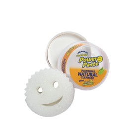 Scrub Daddy All Purpose Cleaning Paste Kit- PowerPaste - Natural Cleaning Product, Non-Toxic, Multi-Surface, Includes PowerPaste and Dye-Free Scrub Mommy Dual-Sided Scrubber - 1ct