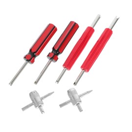 iplusmile 6pcs Precision Valve Stem Extractor for Cars Trucks Motorcycles Bicycles Quick Removal Tire Repair Wrench Set Lightweight Versatile Automotive Repair Tools