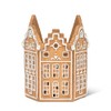 Abbott Collection Gingerbread House Pillar Candle Holder (8" H)
