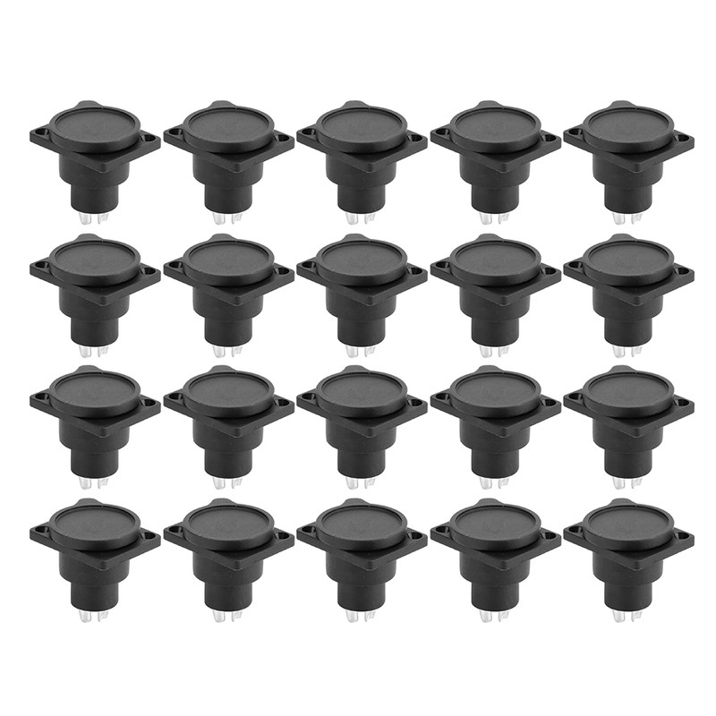 20pcs 3Pin XLR Connector Female Socket Audio Amplifier Adapter Plug