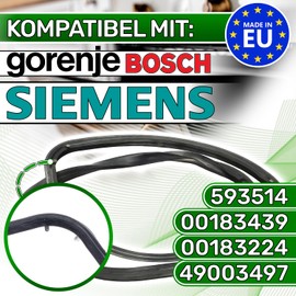 Rubber Oven with Original Code 593514 00183439 00183224 49003497 for Gorenje for Bosch for Siemens - Rubber Oven Seal with 8 Hooks - Made in EU ONIX TECH