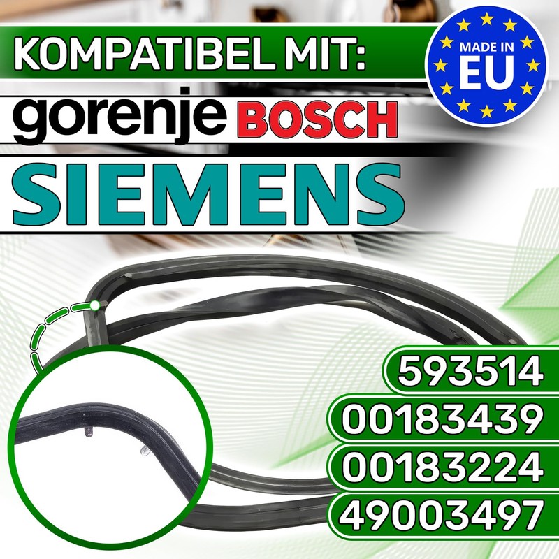 Rubber Oven with Original Code 593514 00183439 00183224 49003497 for
