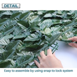 Coarbor 1 Pack 58"x196" Artificial Ivy Privacy Fence Screen Faux Laurel Leaves Hedge Panels Wall Decorative for Backyard Deck Patio Balcony Garden(Laurel Leaves Dark Green)