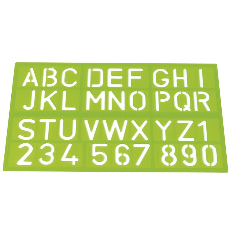 Westcott E-10600 00 Schriftschablone, Buchstaben und Zahlen, 40 mm 3