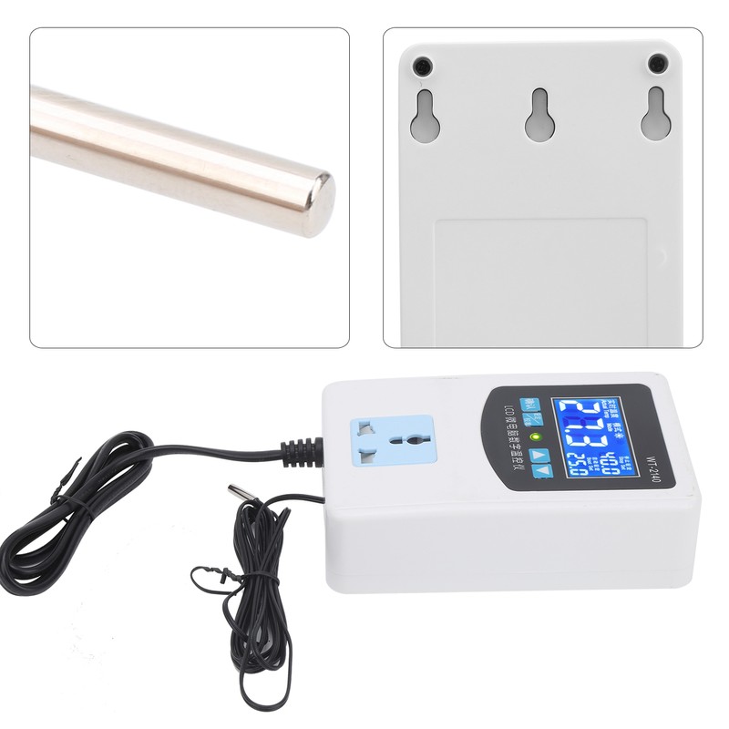Temperature Controller Digital Microcomputer Intelligent Thermostat Protector Switch 1500WUS Plug