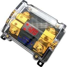 Jex Electronics 2-Way Twin ANL in-Line Fuse Holder Power Distribution Block 1/0WAG in, 2X 4AWG Out 80A-300A