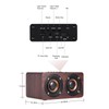 W5 Red Wood Grain Bluetooth Speaker Bluetooth 4.2 Dual Louderspeakers