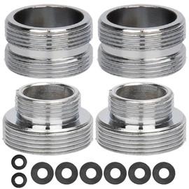 4Pcs Faucet Adapter, Mini 15.5mm Male Thread to 21.5mm Male Thread, M22 to M22 with Gasket, Tap Adapter for Kitchen Sink, Tap Aerator Connector for Water Purifier, Tap Adapter