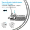 150cm Steel Anti-Theft Combination Combination Lock Compatible with Kensington Standard