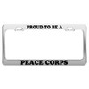 Proud to BE A Peace Corps License Plate Frame Car