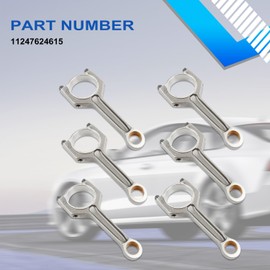 FIWARY Connecting Rod 6pcs fits for F30 F10 35i 40i M2 M3 M4 3.0L Turbo L6 N55 S55 Engine Replace OE 11247624615