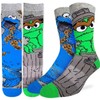 Good Luck Sock Men's Sesame Street, Oscar and Cookie Monster Socks, Adult, Shoe Size 8-13