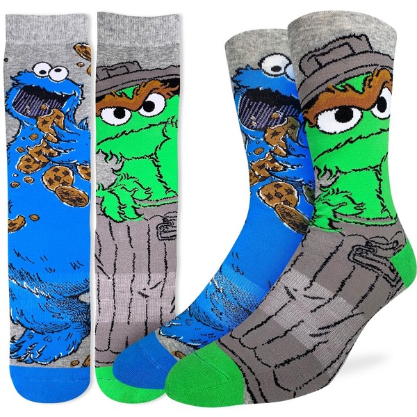 Good Luck Sock Men's Sesame Street, Oscar and Cookie Monster