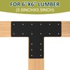4 Pack 16.8x12'' T Post Brackets,T Flat Mending Plate,T Post