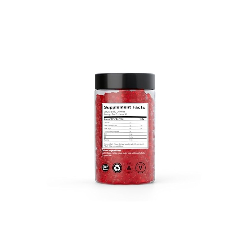 Creatine Gummies for Men & Women, 5g Creatine Monohydrate per