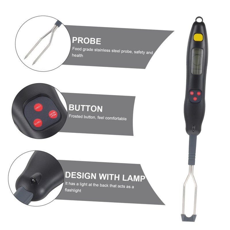 Levemolo Outdoor BBQ Meat Heat Indicator Digital Cooking Thermometer Fork