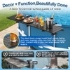 Above Ground Pool Bar, 47" x 11.7" Black Pool Bar