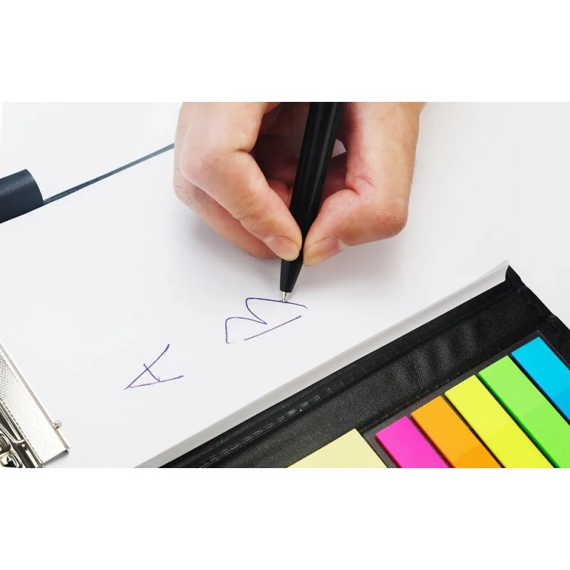 Libreta Ecológica Block Pluma Notas Adhesiva / Personalizar Negro