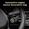 RGOAANC RGOAANC Crystal Rhinestone Engine Start Stop Decoration Ring, Push