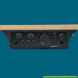 MECHONIX Mount for Focusrite Scarlett Solo 4th Gen / 4th Generation - Desk Mount Underdesk Mount & Audio Interface Mount - Easy to Install (Black, Plastic)