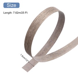 QUARKZMAN Wood Veneer Edging Tape, 1/2 Inch x 25 Ft Wood Veneer Strips for Cabinet Repair, Furniture Restoration, Walnut