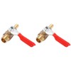 2pcs 1/4 Thread Ball Valves Corrosion Resistance Shut-off Switch Air
