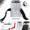 Pilot Kneeboard Aviation Metal Clipboard, Aluminum Clip Board w/Writing Notepad,