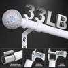 2 Pack White Curtain Rods for Windows 18 to 45