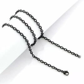 Fashion Jewelry ROSE DRAGON YIN YANG FLOWERS pendant BLACK  20" necklace men female women