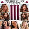 Heatless Curls Band, 3 Pieces, Heat-Free Curlers, Brown, Heatless Curls