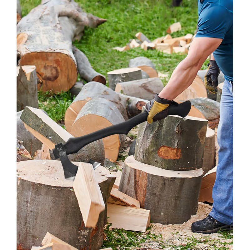 JXE JXO 22.8 Inch Hatchet, Splitting Axe 1065 High Manganese