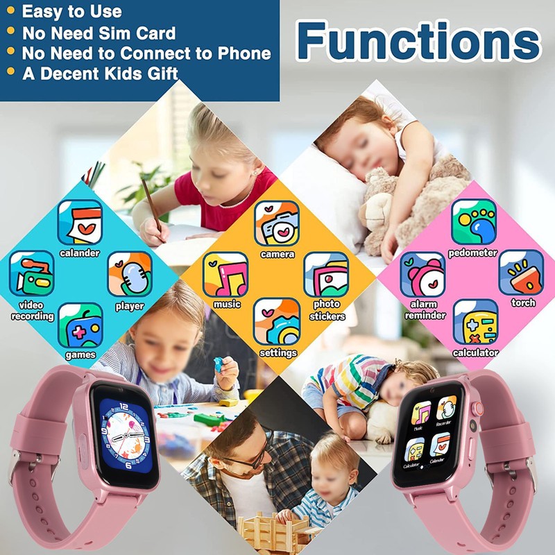 Kids Smart Watch Dual Cameras Multiple Functional High Definition Smart