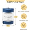 3x4 Inch Navy Blue Pillar Candles Set of 3, Unscented