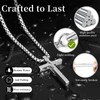 Cross Necklace for Men Silver Chain: Mens Necklace Stainless Steel